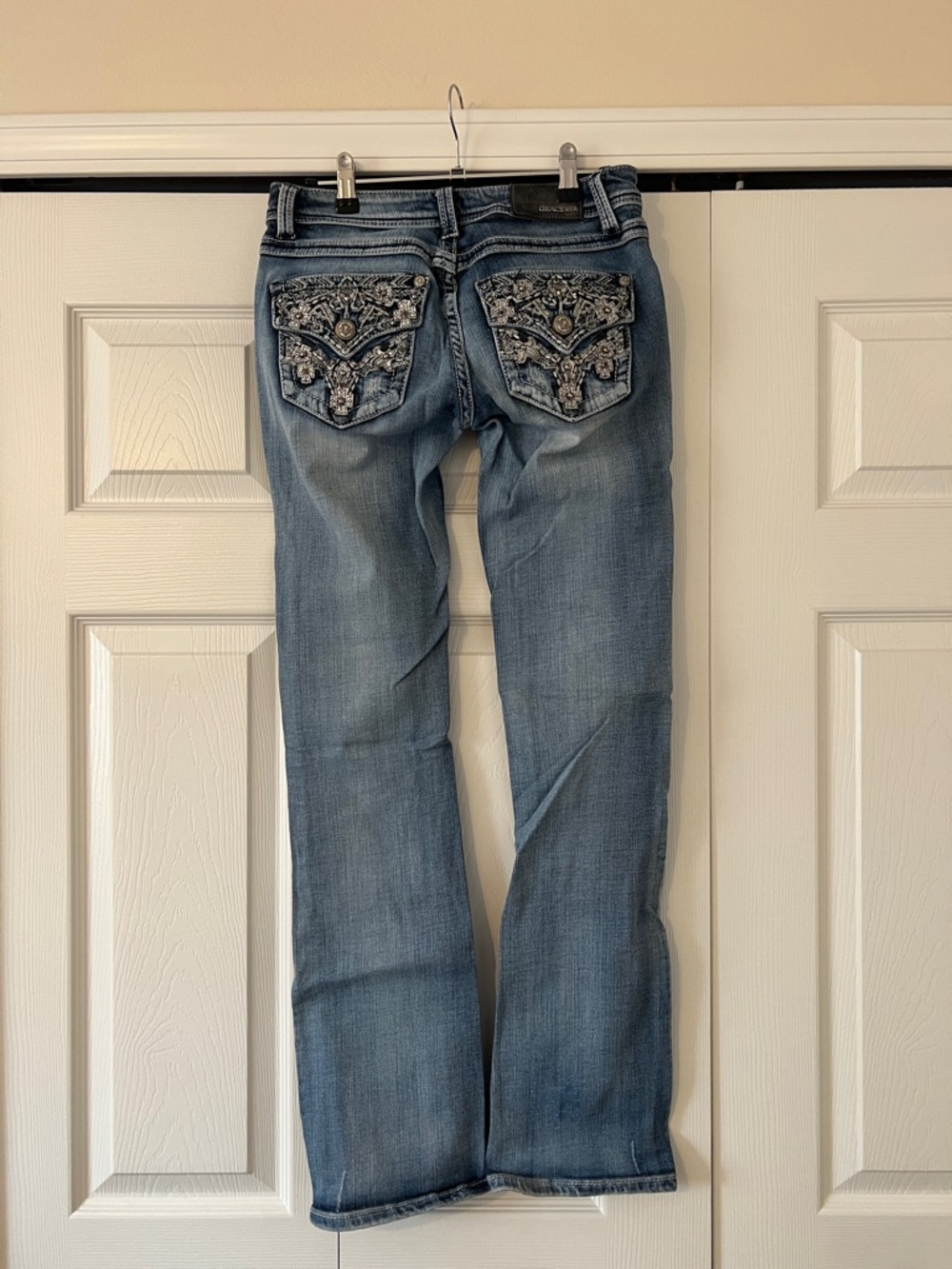 Grace in LA Light Blue Boot Cut Jeans - Picture 6 of 11